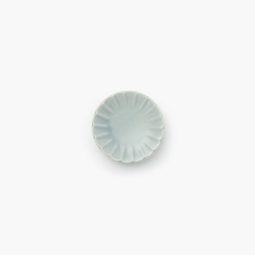 Coupelle fleur de chrysanthème gris mat (10x2cm) ⋅ Touga