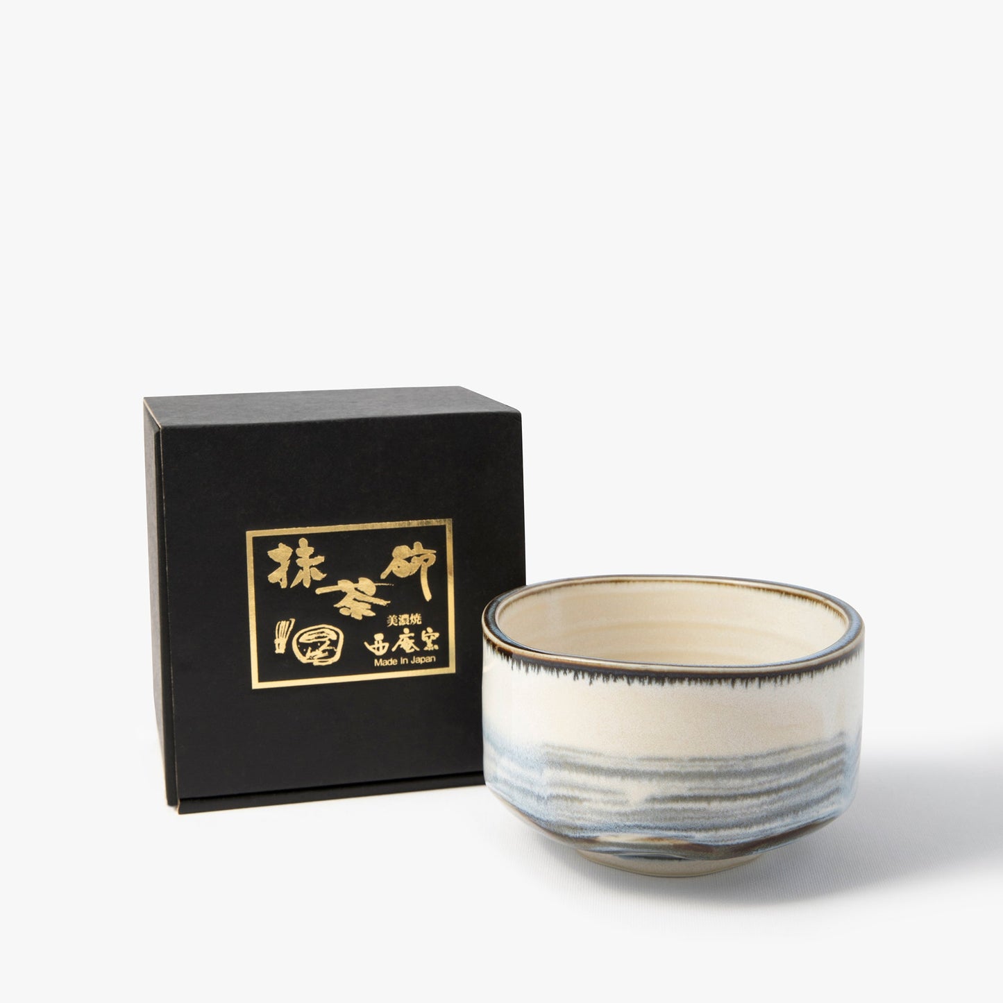 Bol à matcha blanc et bleu Harukasumi Ø120mm ⋅ Sopha