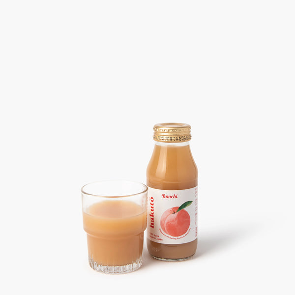 Pur jus de pêche de Yamanashi ⋅ Bonchi ⋅ 180ml Pur jus de pêche de Yamanashi ⋅ Bonchi ⋅ 180ml