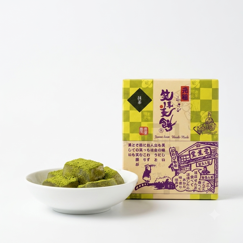 Warabi mochi au matcha et au kinako ⋅ Bashodo ⋅ 200g