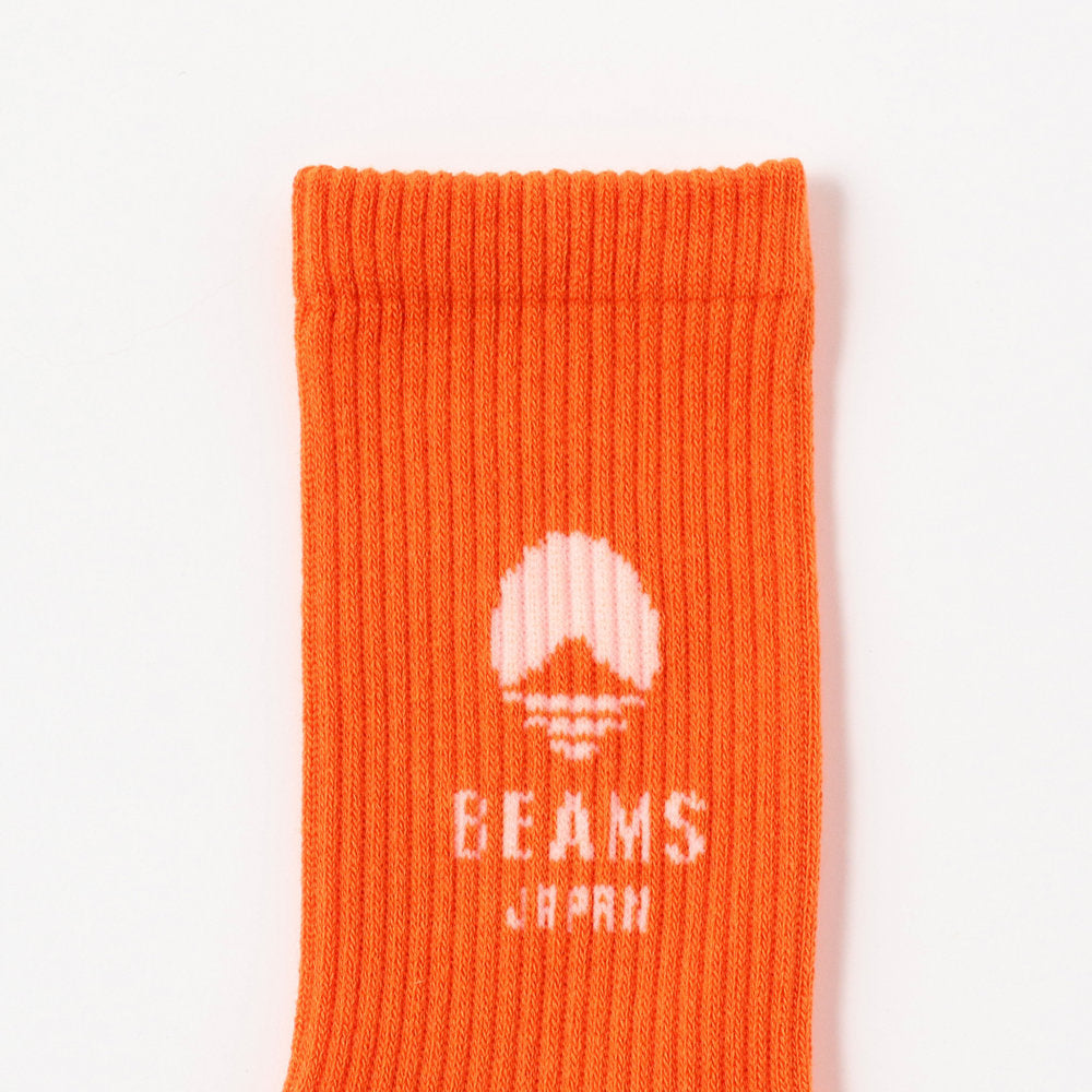 Socken mit orangefarbenem Logo ⋅ BEAMS JAPAN