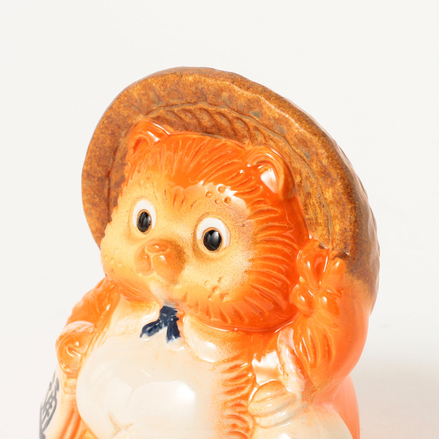 Hucha de tanuki de cerámica Shigaraki naranja ⋅ BEAMS JAPAN
