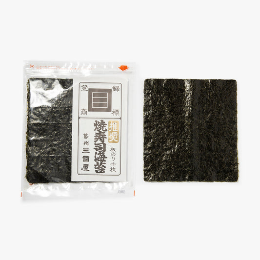 Algue nori grillées d'Ariake 10 feuilles ⋅ Mikuniya ⋅ 90g