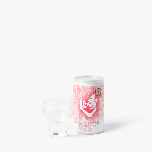 Sake Hideyoshi Hanami Mankai Nr. 2 Junmai in der Dose ⋅ 14 % ⋅ 180 ml Sake Hideyoshi Hanami Mankai Nr. 2 Junmai in der Dose ⋅ 14 % ⋅ 180 ml