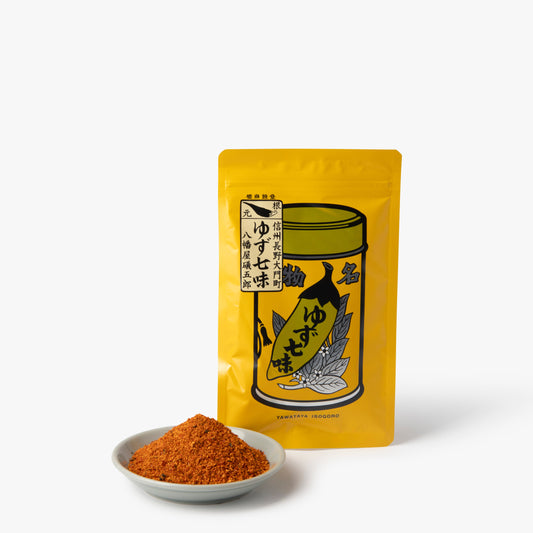 Mélange de 7 épices shichimi au yuzu en sachet ⋅ Yawataya Isogoro ⋅ 30g