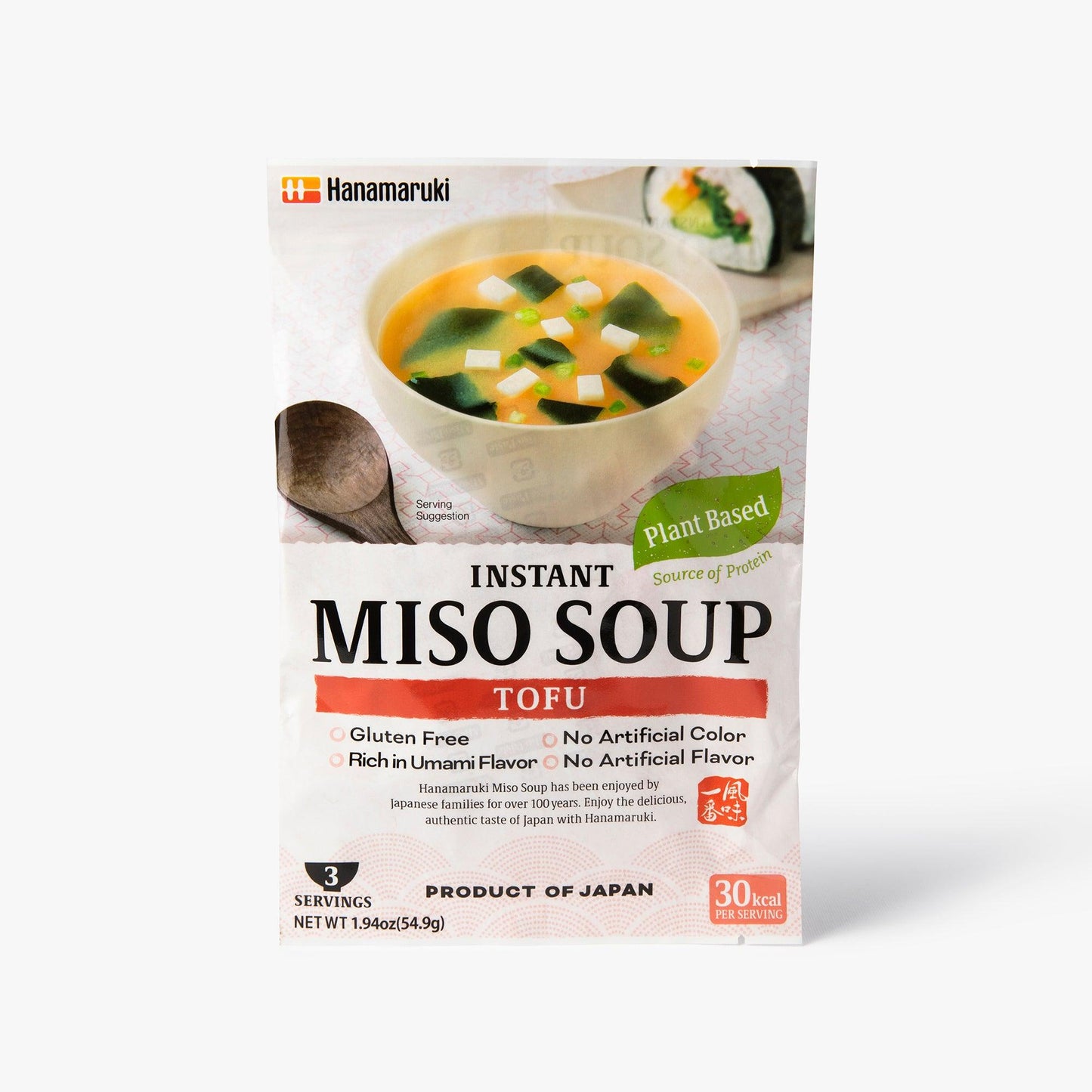 Instant Miso-Suppe mit Tofu 3 Portionen ⋅ hanamaruki ⋅ 54g