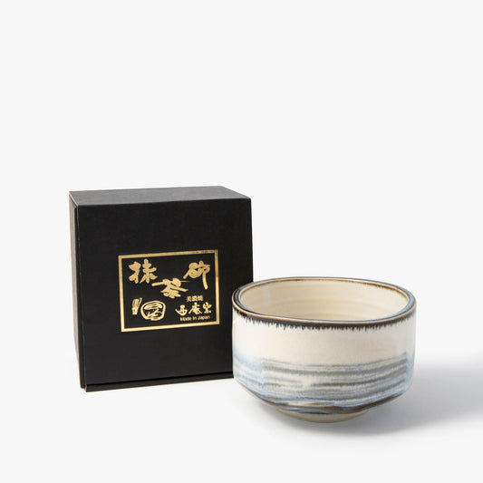 Matchaschale weiß und blau Harukasumi Ø120mm ⋅ Sopha