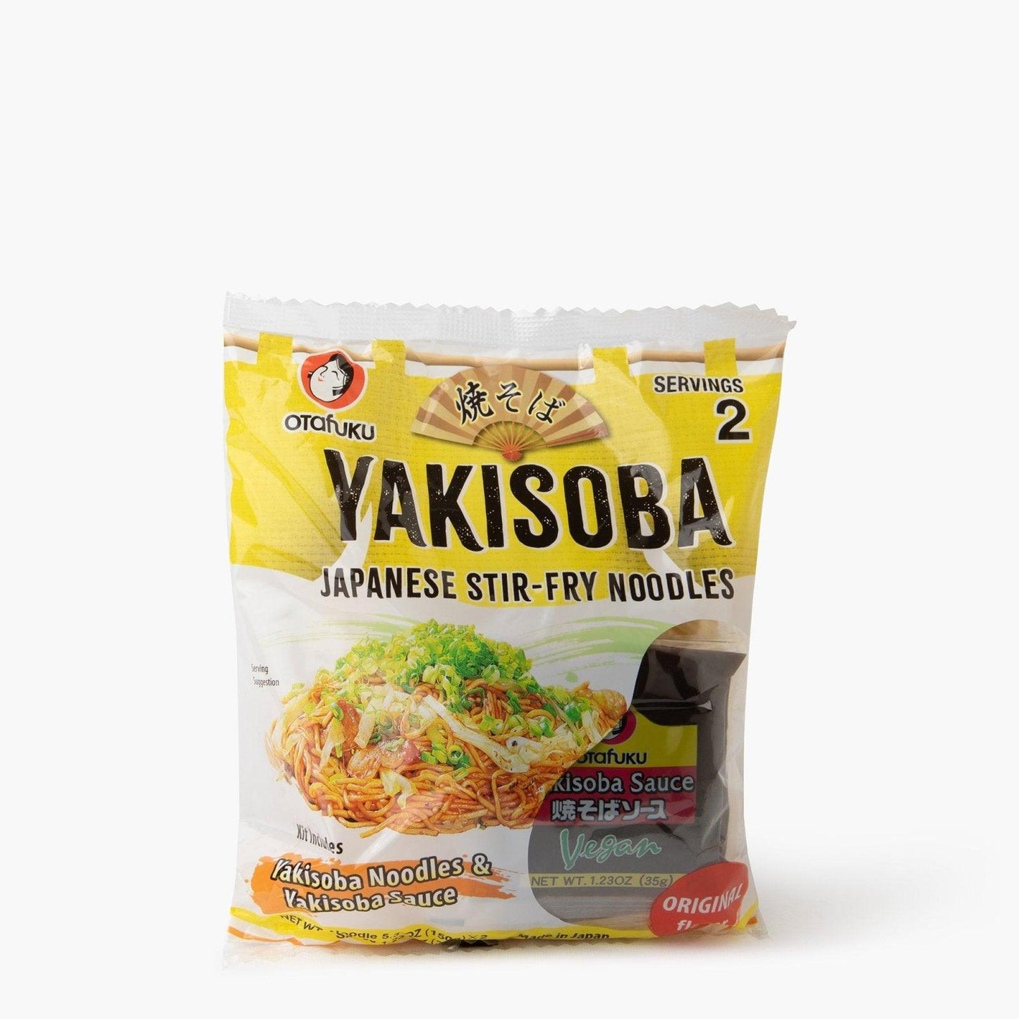 Vorgekochte Weizennudeln mit Soße (2 Portionen) - 370g - Otafuku - iRASSHAi