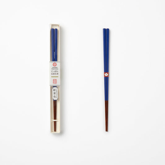 Indigo blue wooden chopsticks ⋅ Kawai