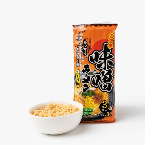 Vegan miso ramen 3 servings ⋅ Tanaka Bussan ⋅ 237g Vegan miso ramen 3 servings ⋅ Tanaka Bussan ⋅ 237g