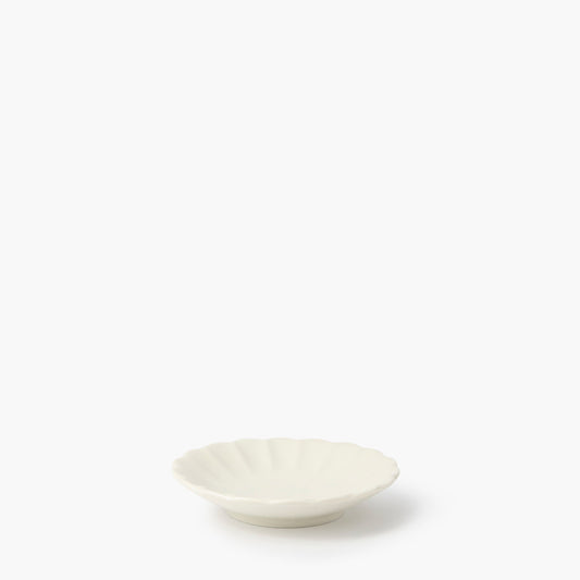 Plato flor crisantemo blanco mate Ø100mm ⋅ Touga