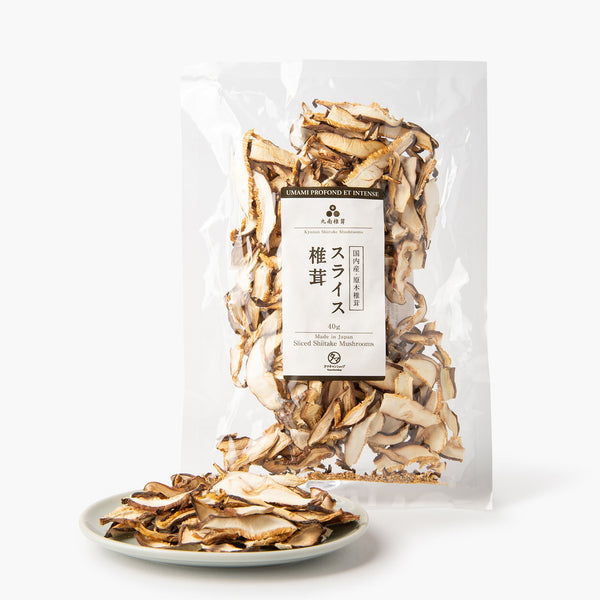 Setas shiitake secas, en rodajas ⋅ Kyunan Service ⋅ 40g Setas shiitake secas, en rodajas ⋅ Kyunan Service ⋅ 40g