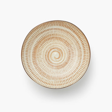 Hagi Kana plato de fideos en espiral beige ⋅ Touga