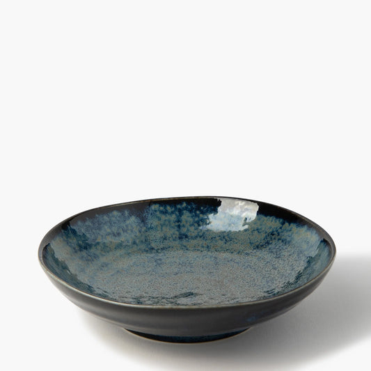 Plato de fideos azul en espiral ⋅ Touga