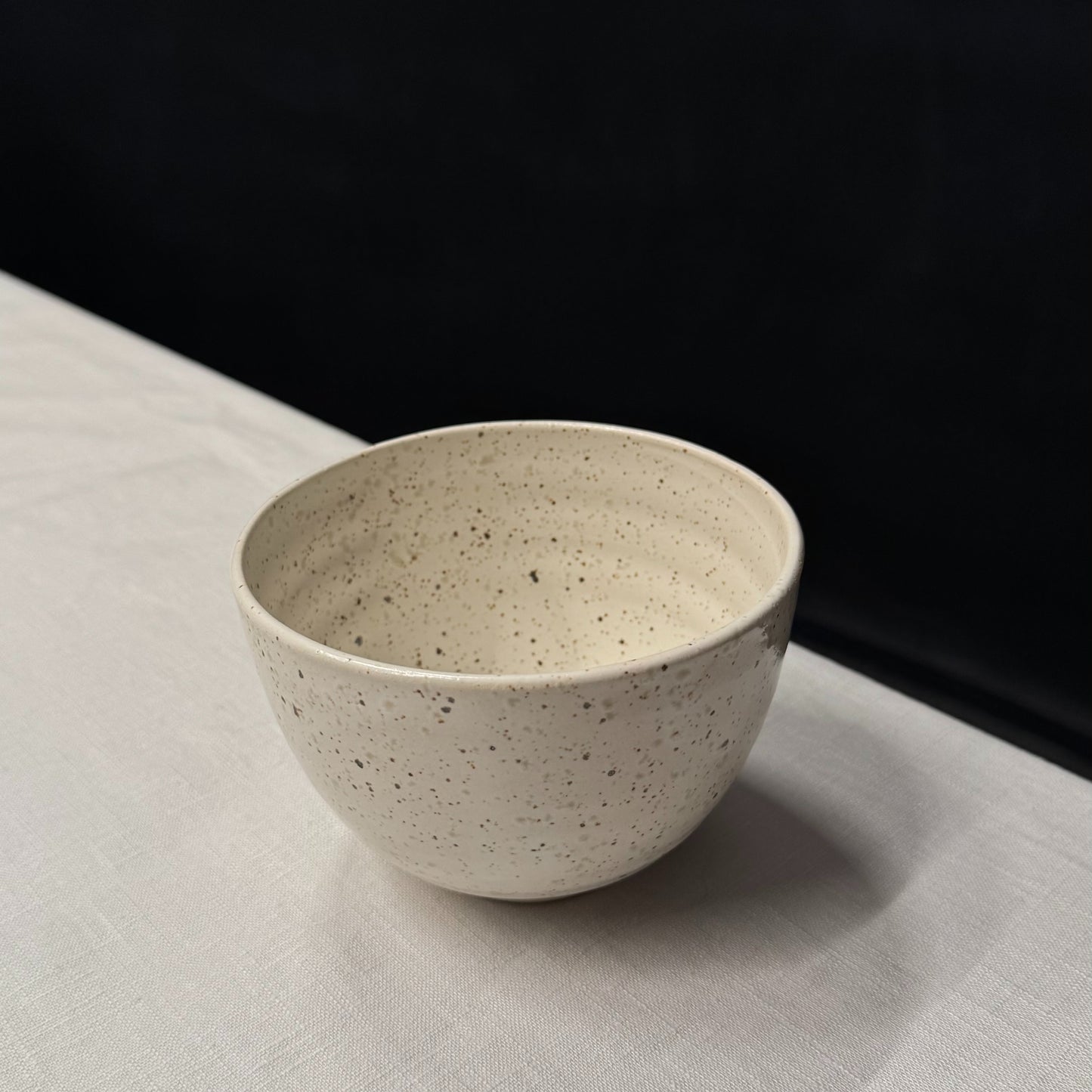 Cuenco de Raku esmaltado blanco Ø 125mm ⋅ Touga