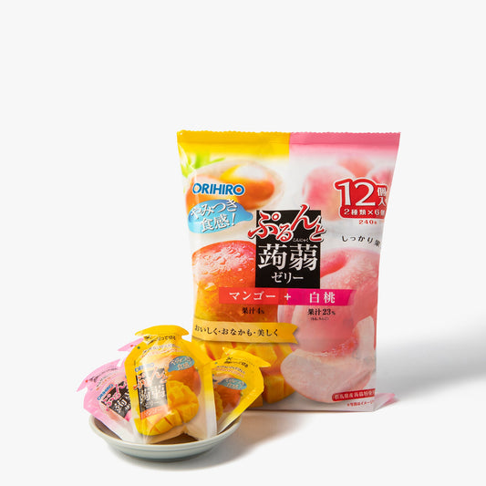 Gelatina di konjac al mango e alla pesca 12 bustine ⋅ Orihiro ⋅ 240g