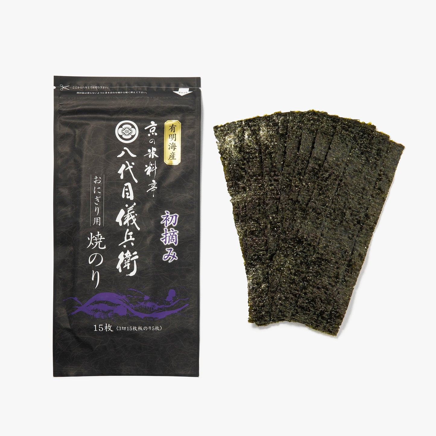 Mezzi fogli di alga nori grigliata 15 fogli ⋅ Isobijin ⋅ 39g