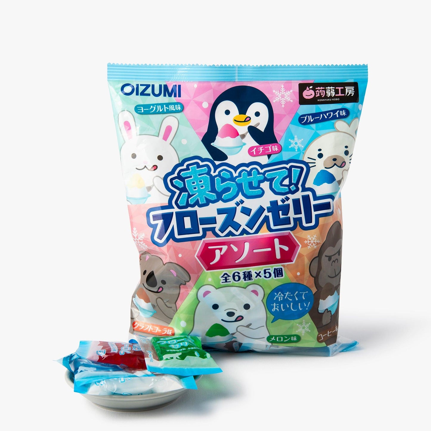 Konjac gelei assortiment om in te vriezen 30 zakjes ⋅ Shimonita Bussan ⋅ 495g