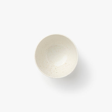 Wit geëmailleerde Raku-kom Ø 125mm ⋅ Touga