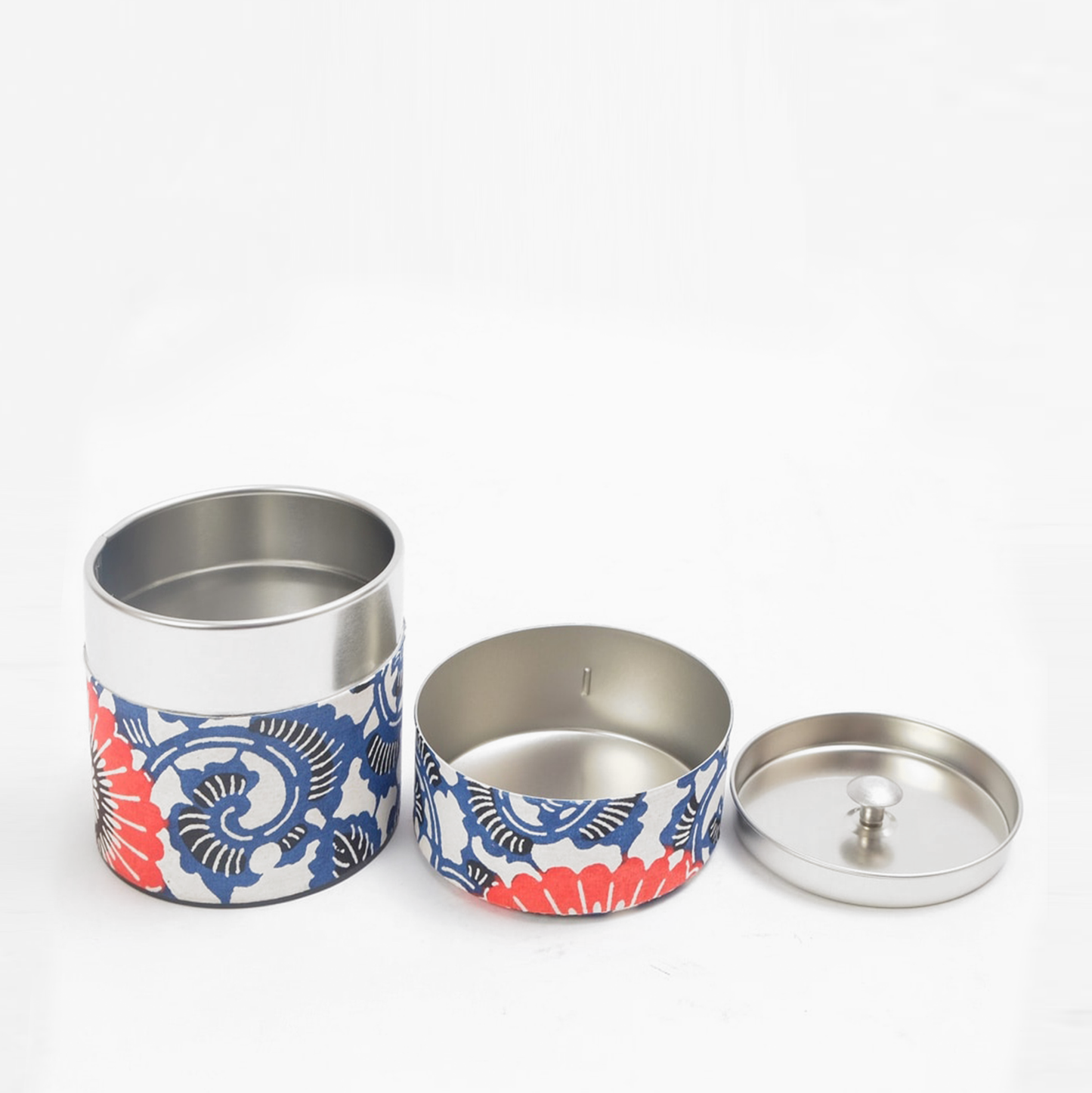 Haikara donkerblauw en oranje washi theebus ⋅ Yamaco