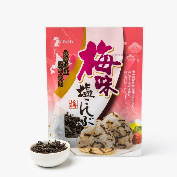 Gezouten kombu zeewier met ume pruim ⋅ Segawa ⋅ 21g Gezouten kombu zeewier met ume pruim ⋅ Segawa ⋅ 21g