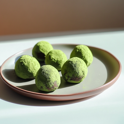 Truffes au chocolat et matcha