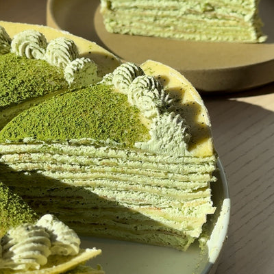 Torta a strati al matcha