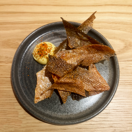 chips de peau de saumon