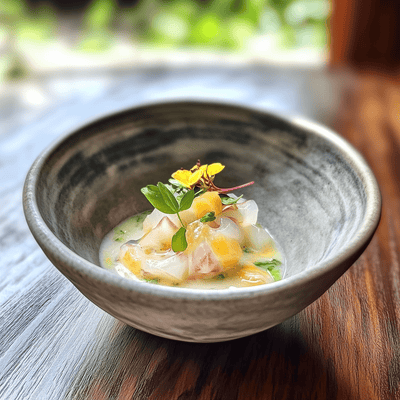 Recette de Ceviche de daurade au yuzu