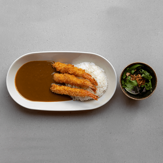 Curry di gamberetti fritti