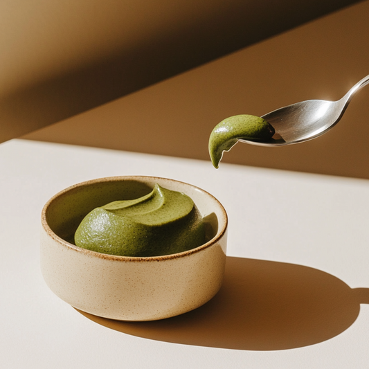 Mousse au chocolat blanc et matcha