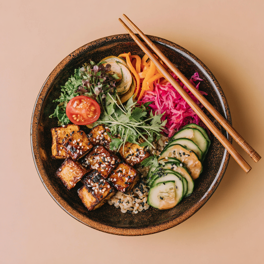Ricetta della Buddha bowl con il tofu