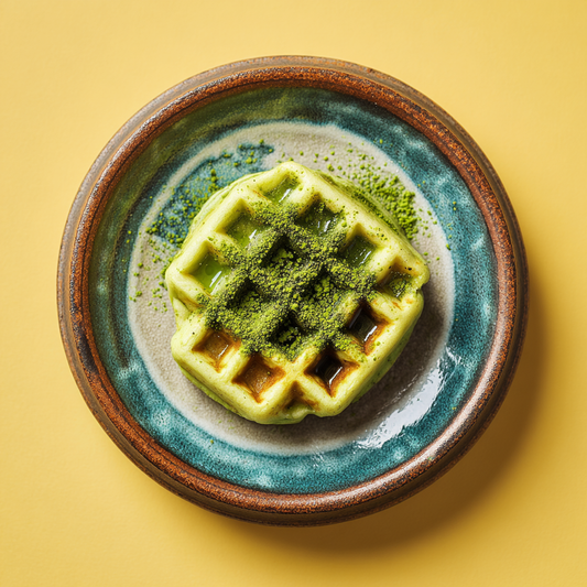 Gofre de Lieja con matcha