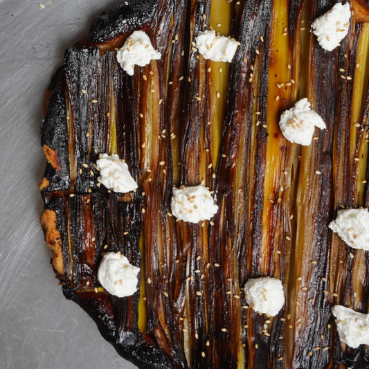 Leek and Miso Tarte Tatin