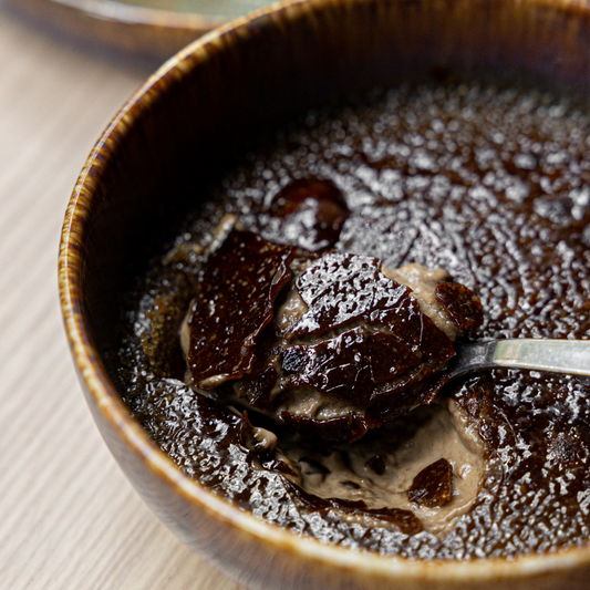 Crème brulée au hojicha