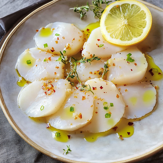 Carpaccio de Saint-Jacques au Yuzu