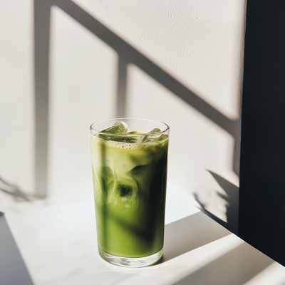 Matcha latte glacé