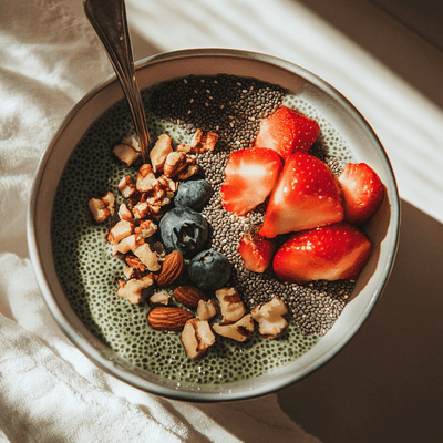 Matcha chia pudding