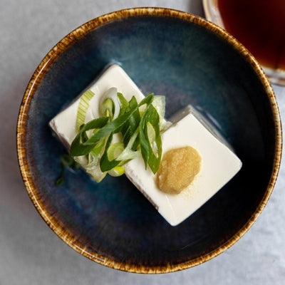 Hoyayako tofu silky with mentuyu sauce