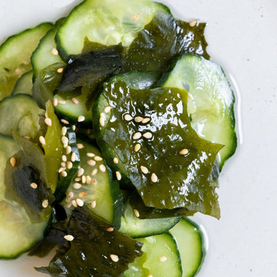 Cucumber and seaweed