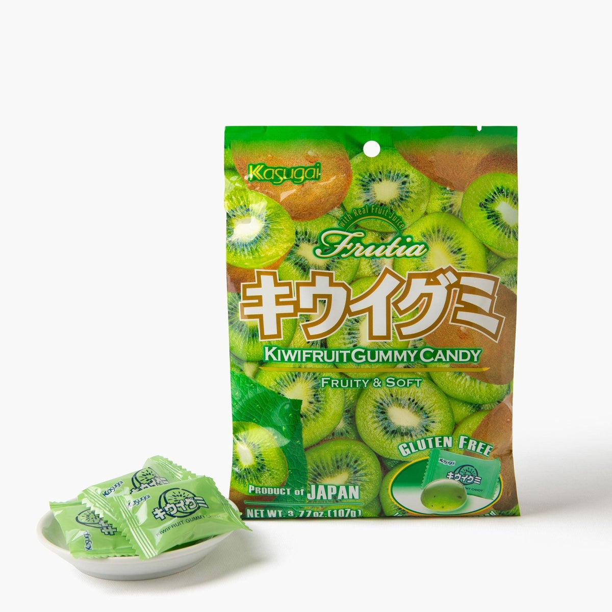 Kasugai gummy frutia kiwi - 107G - Kasugai -iRASSHAi