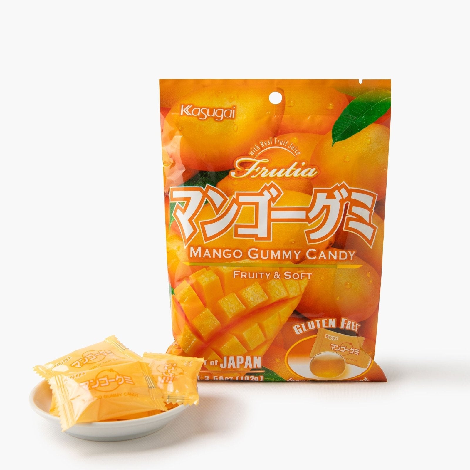 Kasugai frutia gummy mango - 108g - Kasuagai -iRASSHAi