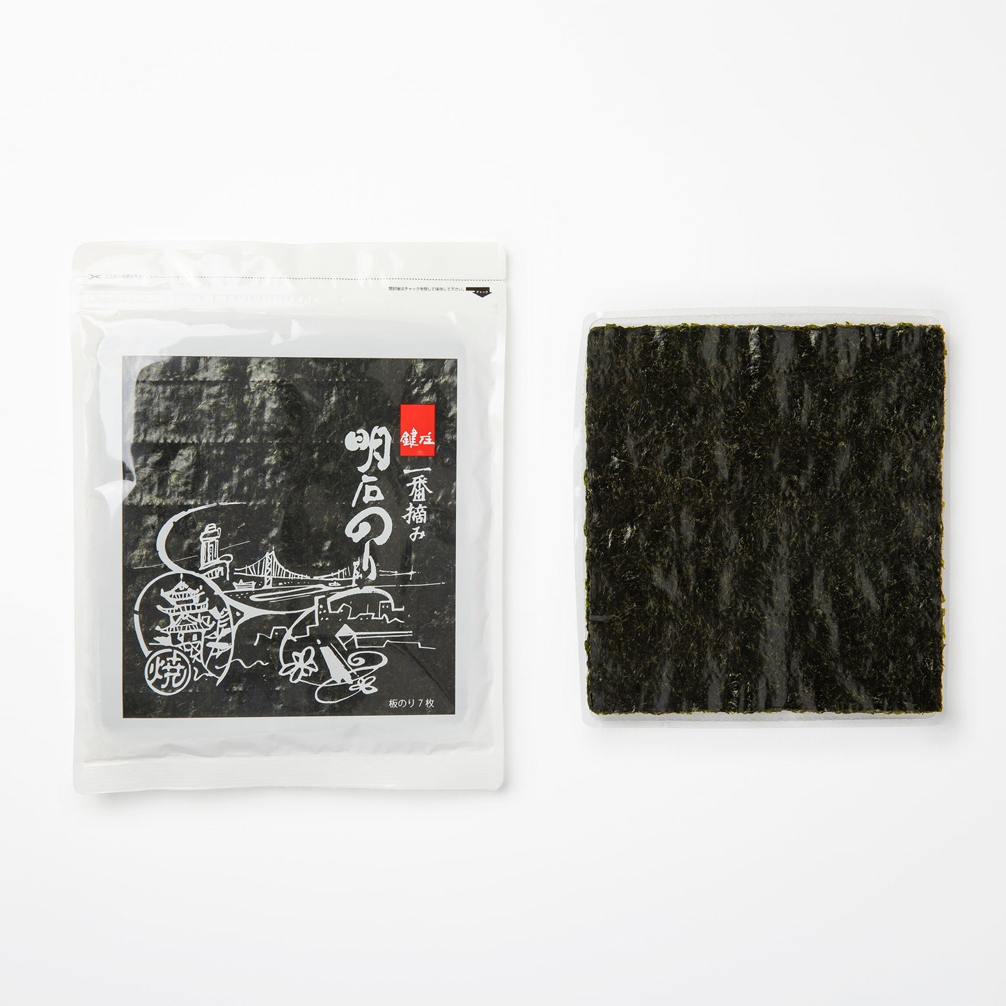 Akashi grilled nori algae leaves - Kagisho - 72g