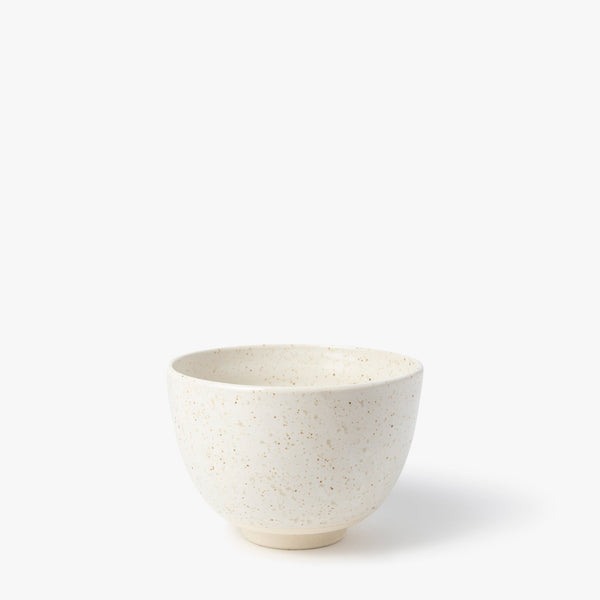 Weiß glasierte Raku-Schale, Ø 125 mm ⋅ Touga
