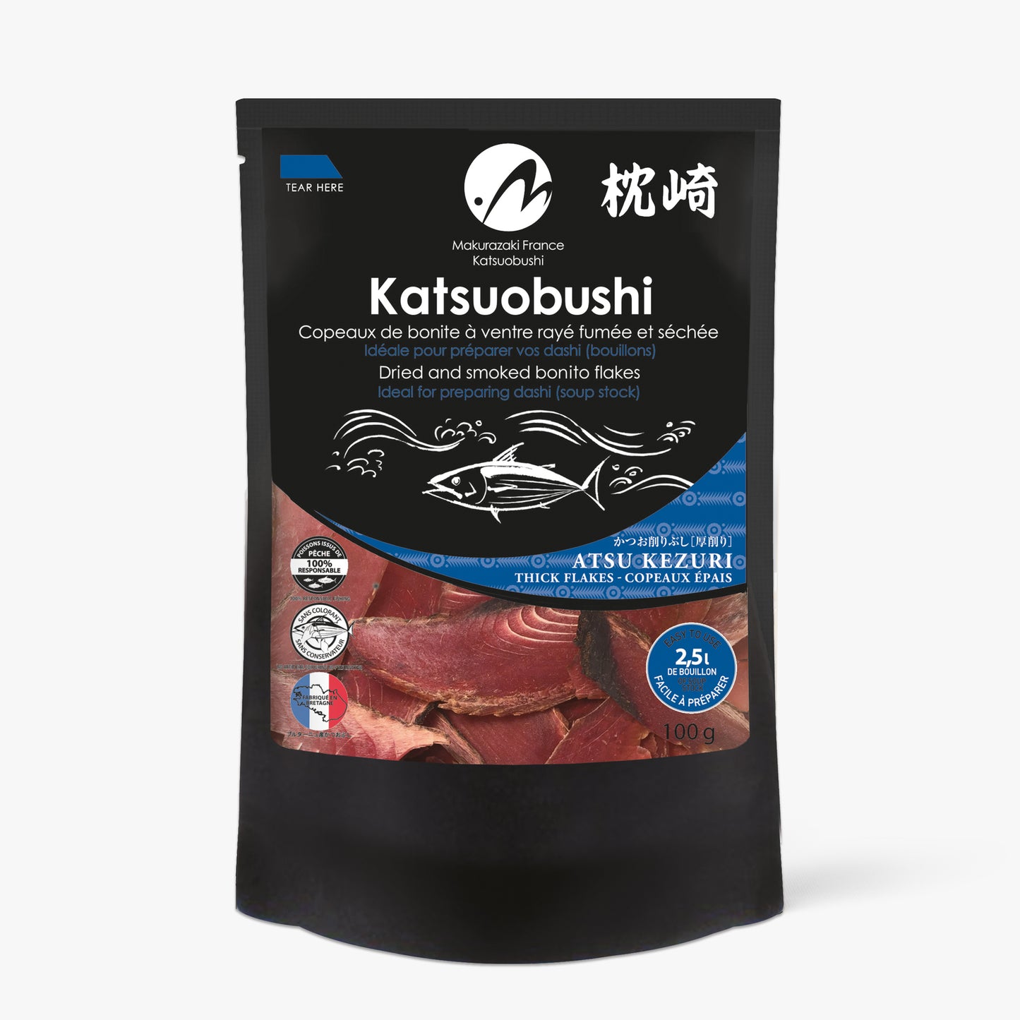 Gedroogde Bonite Shavings Katsuobushi Dik - Makurazaki - 100G