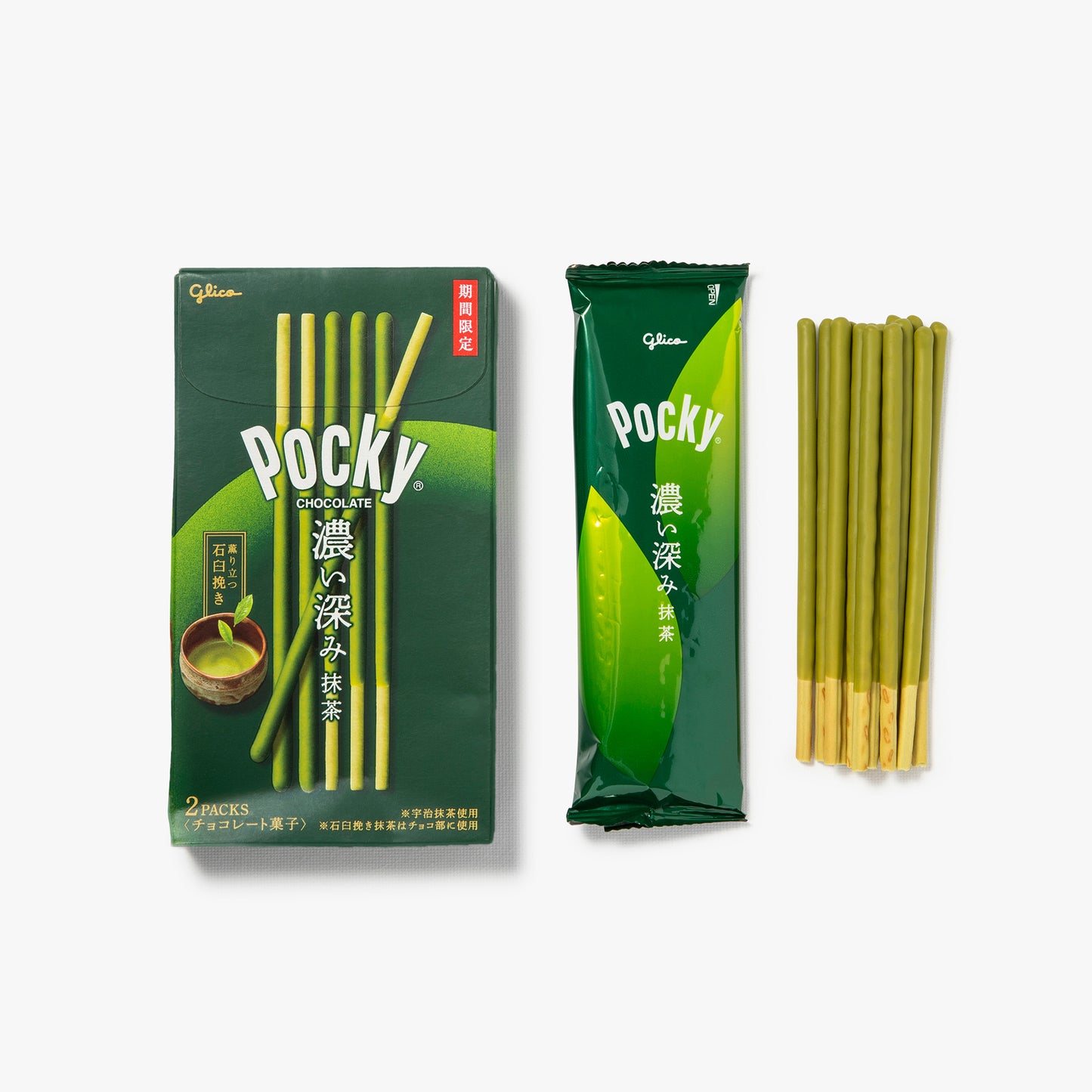 Pocky au matcha intense 2 sachets ⋅ Pocky ⋅ 45g