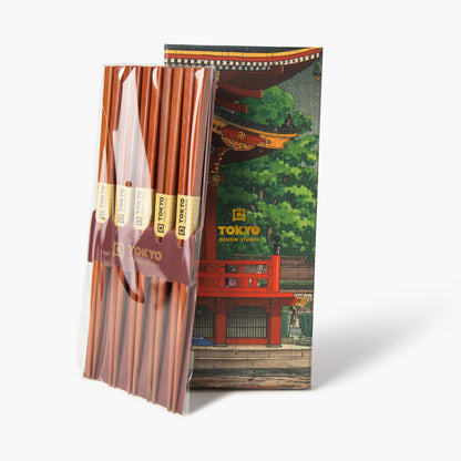 Set de 5 paires de baguettes en bois marron clair ⋅ Tokyo Design Studio