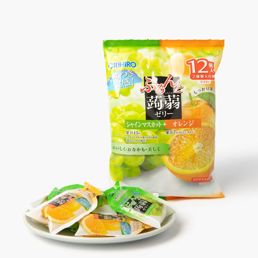 Konjac jellies with muscat and orange 12 sachets ⋅ Orihiro ⋅ 240g