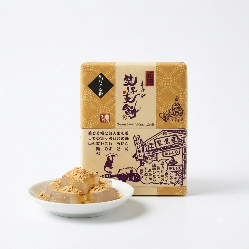 Warabi mochi au kinako noir ⋅ Bashodo ⋅ 200g