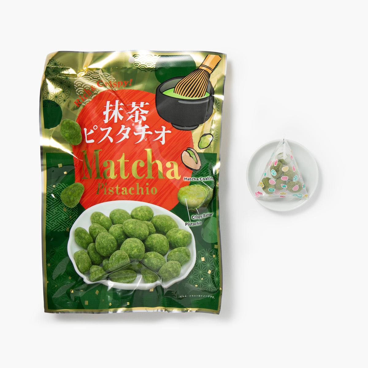 Snacks de pistacho con matcha ⋅ Tokunaga Seika ⋅ 195 g